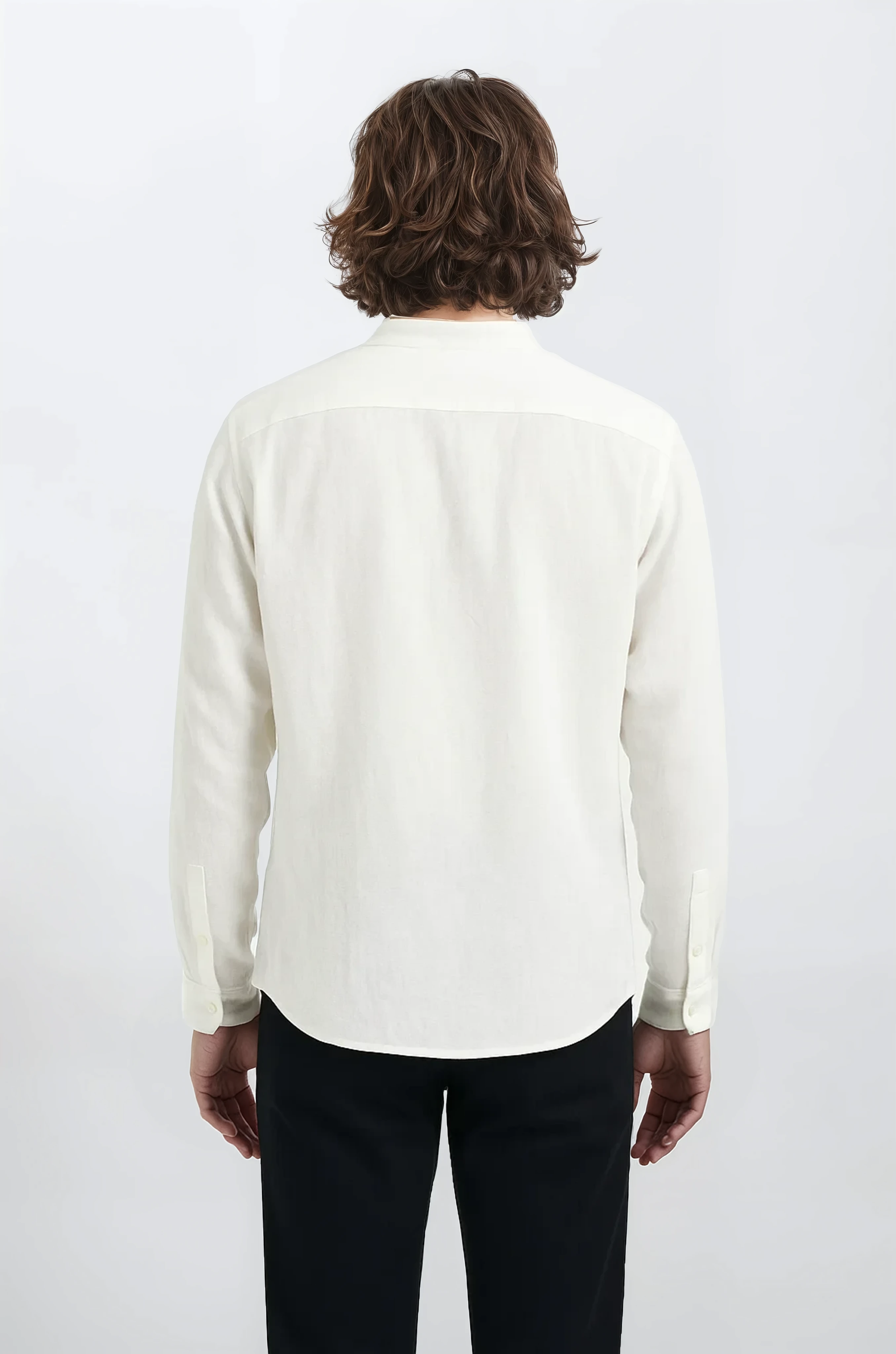 The Mao Shirt White - Pea & Kew
