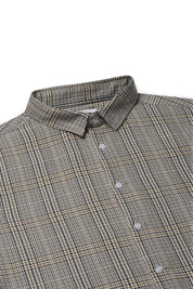 Geblokt Grijs Overhemd - Pea & Kew