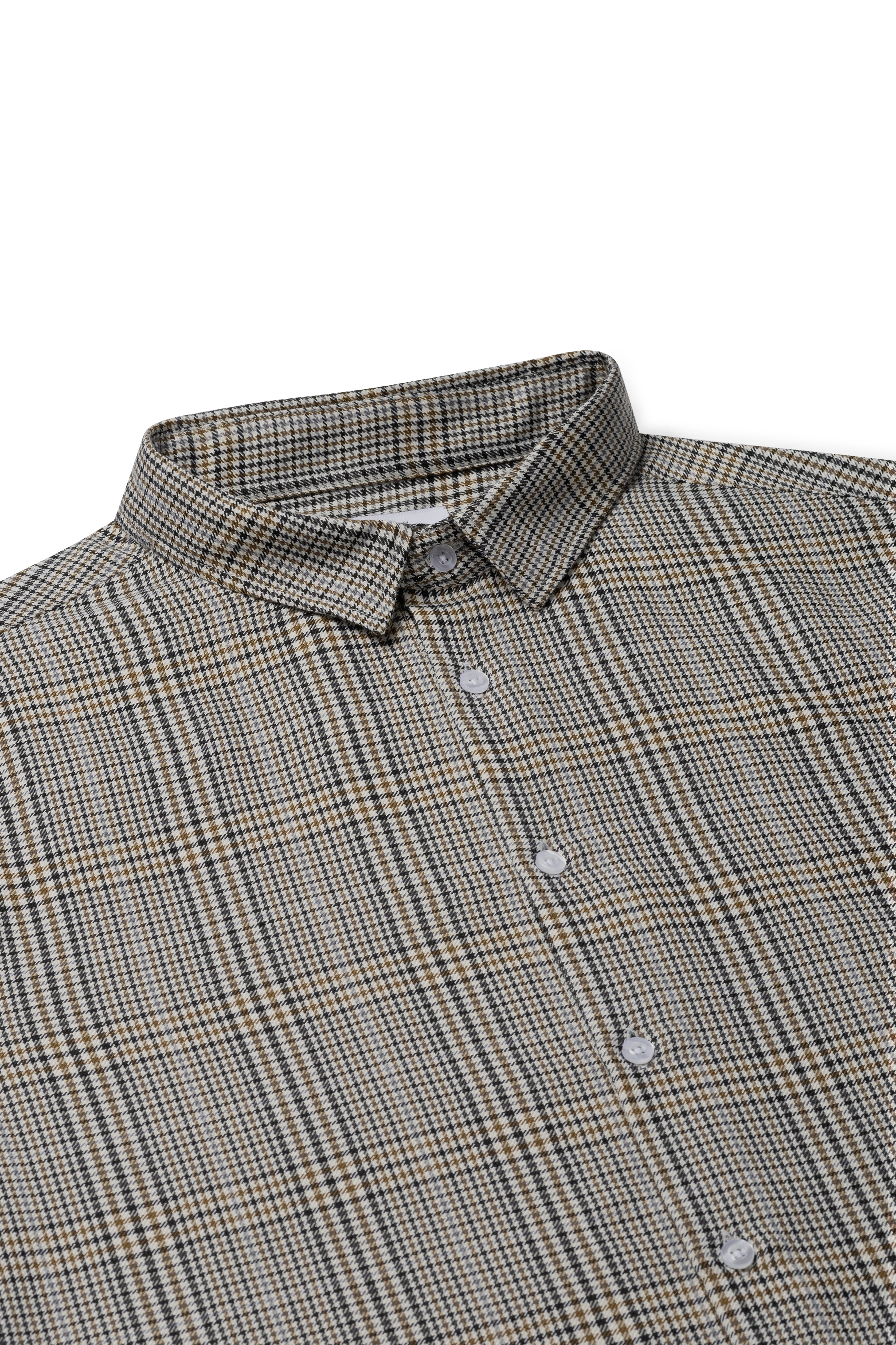 Geblokt Grijs Overhemd - Pea & Kew