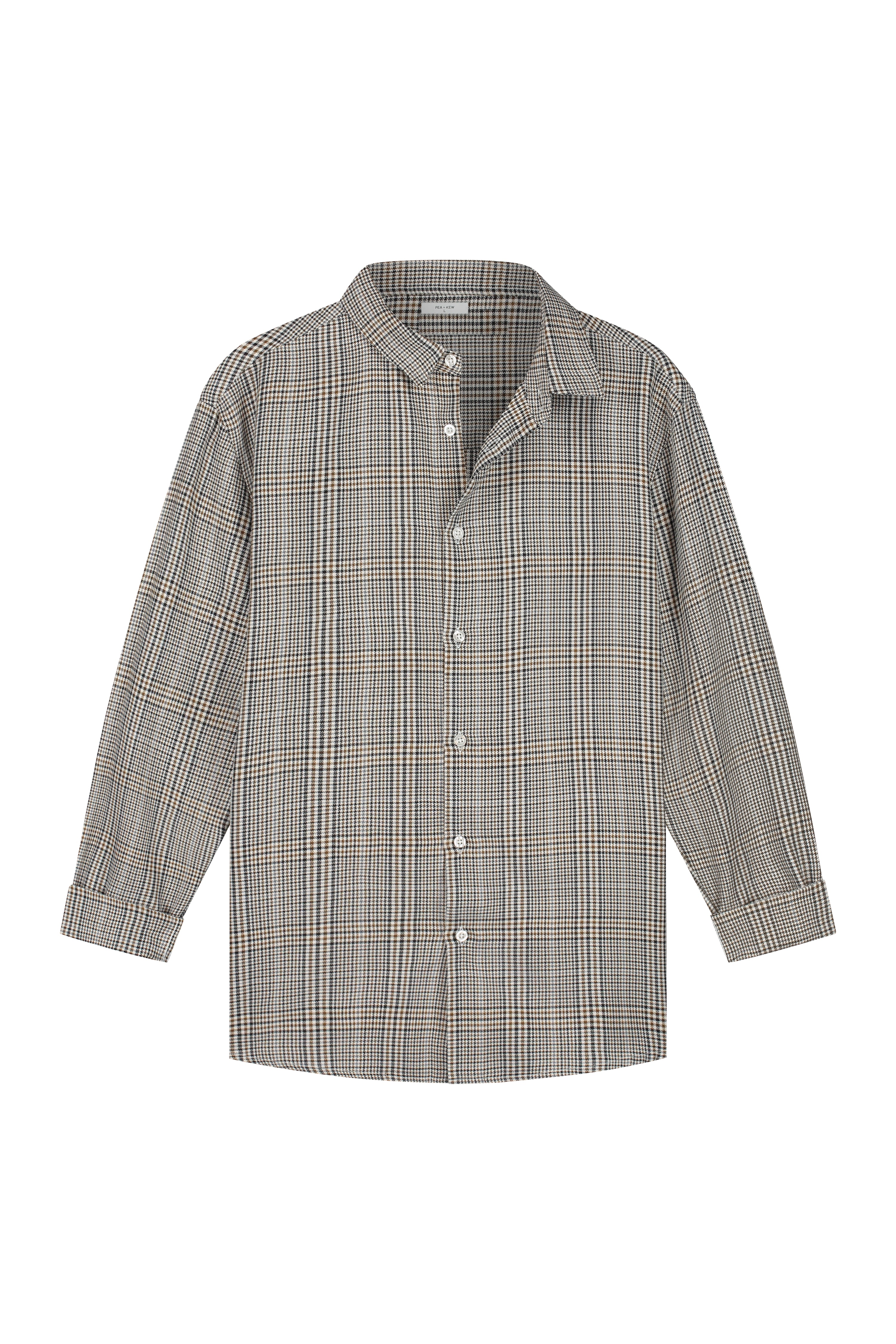 Geblokt Grijs Overhemd - Pea & Kew