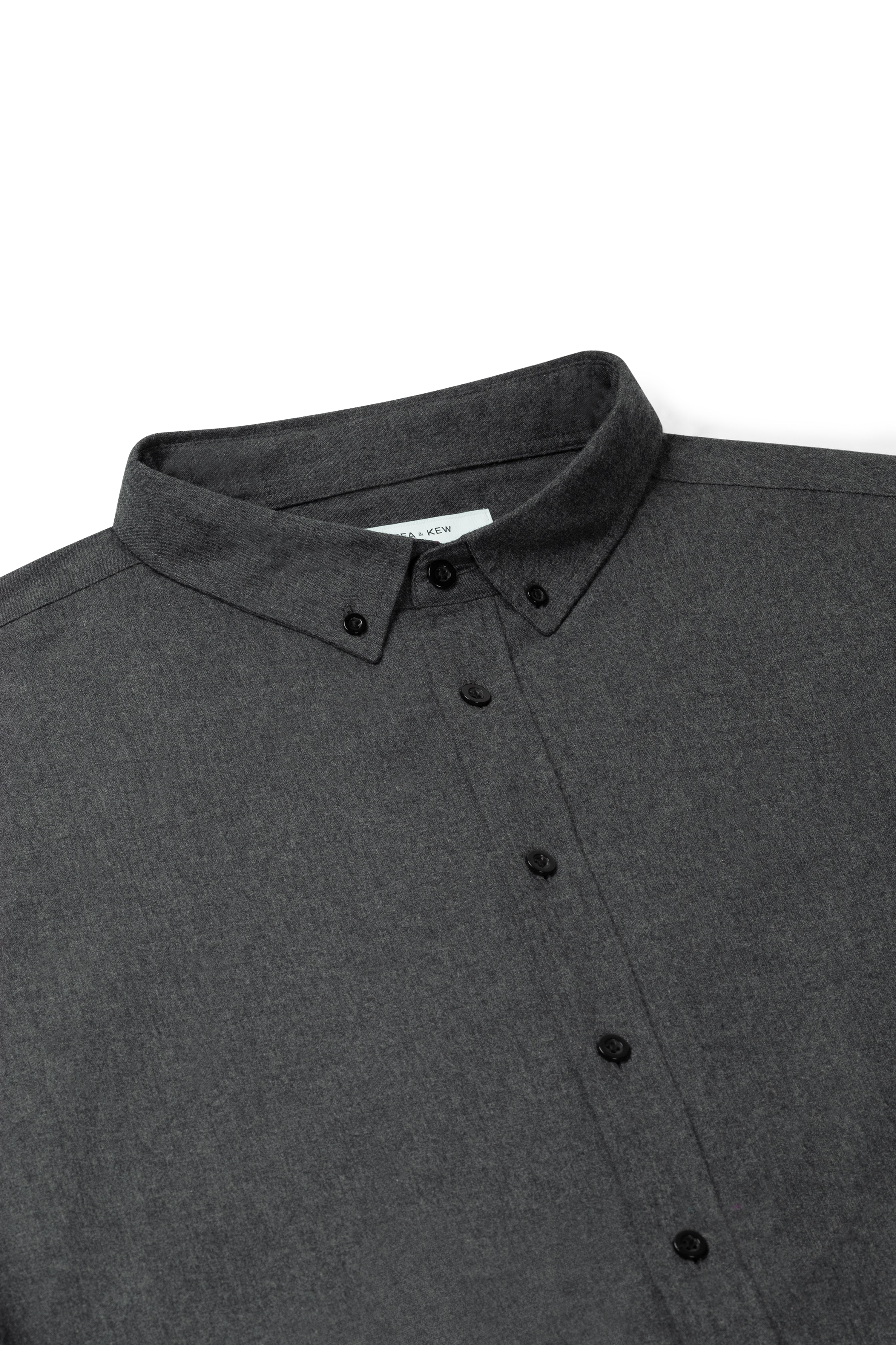 Grijs Katoen Overhemd - Pea & Kew