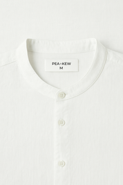 The Mao Shirt White - Pea & Kew