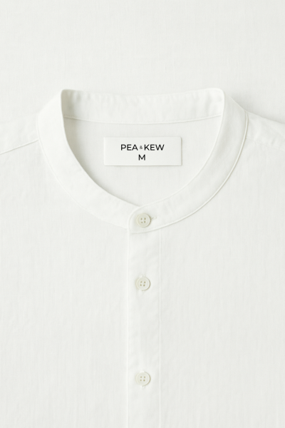 The Mao Shirt White - Pea & Kew