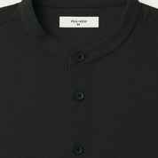 The Mao Shirt Black - Pea & Kew
