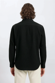 The Mao Shirt Black - Pea & Kew