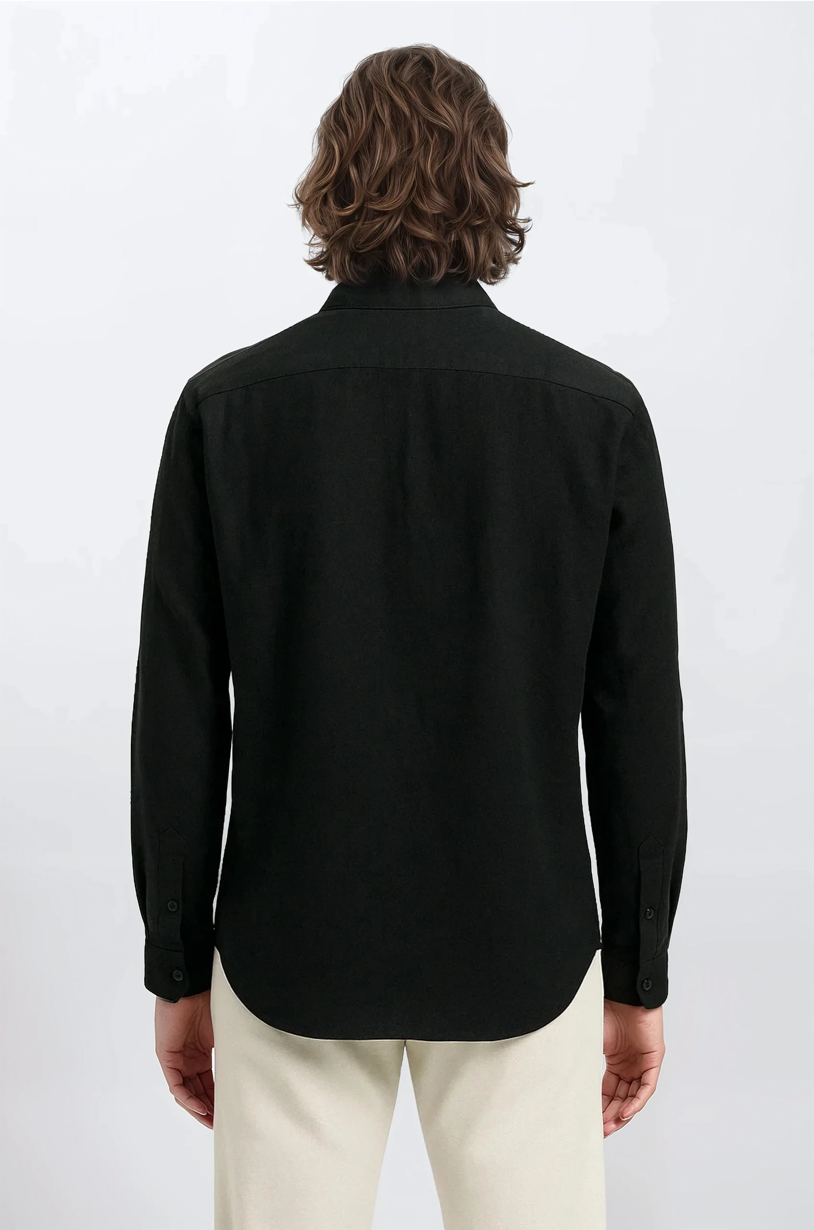 The Mao Shirt Black - Pea & Kew