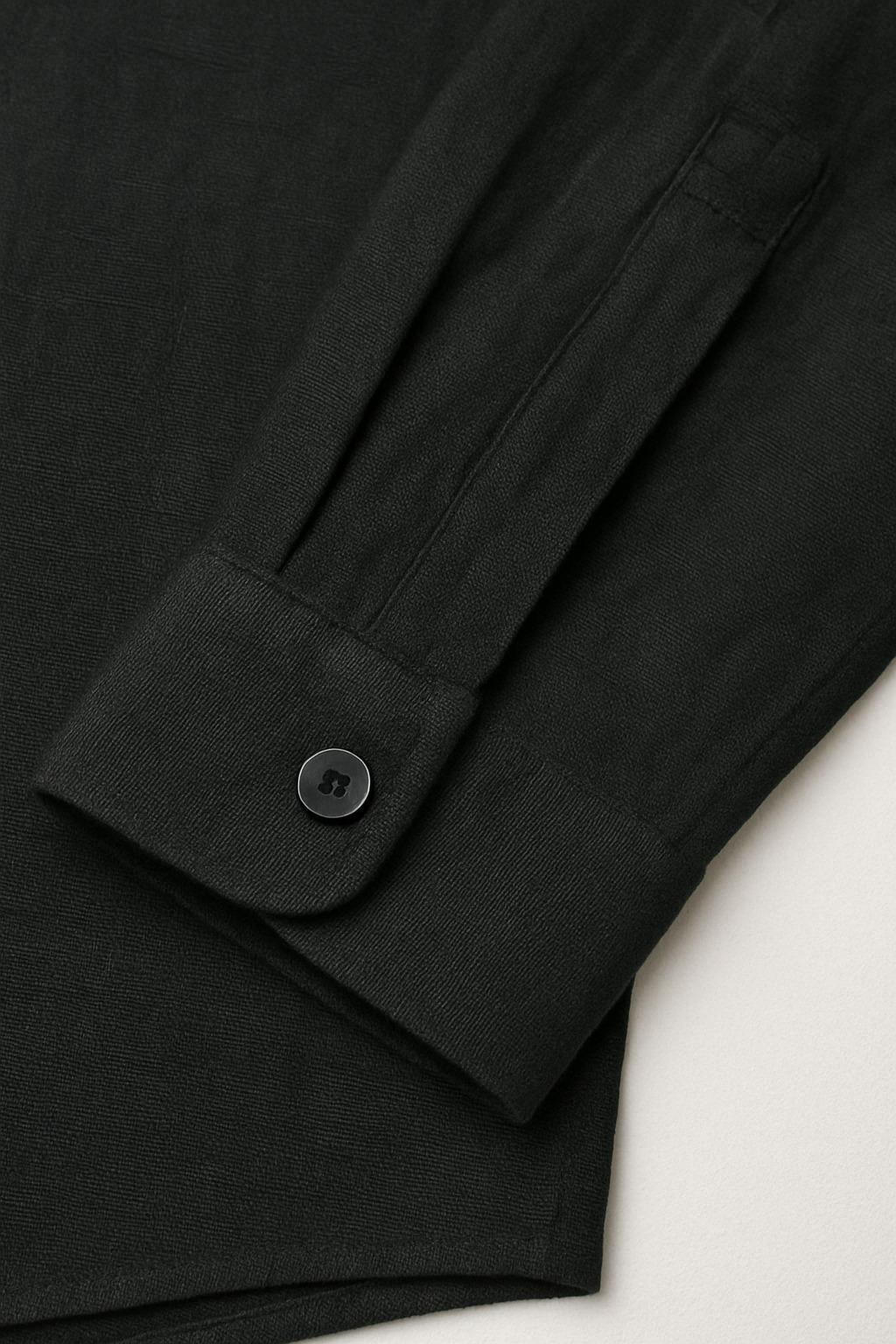 The Mao Shirt Black - Pea & Kew