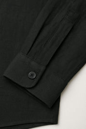 The Mao Shirt Black - Pea & Kew