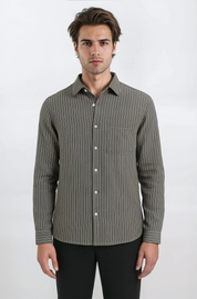 The Horizon Shirt Grey - Pea & Kew