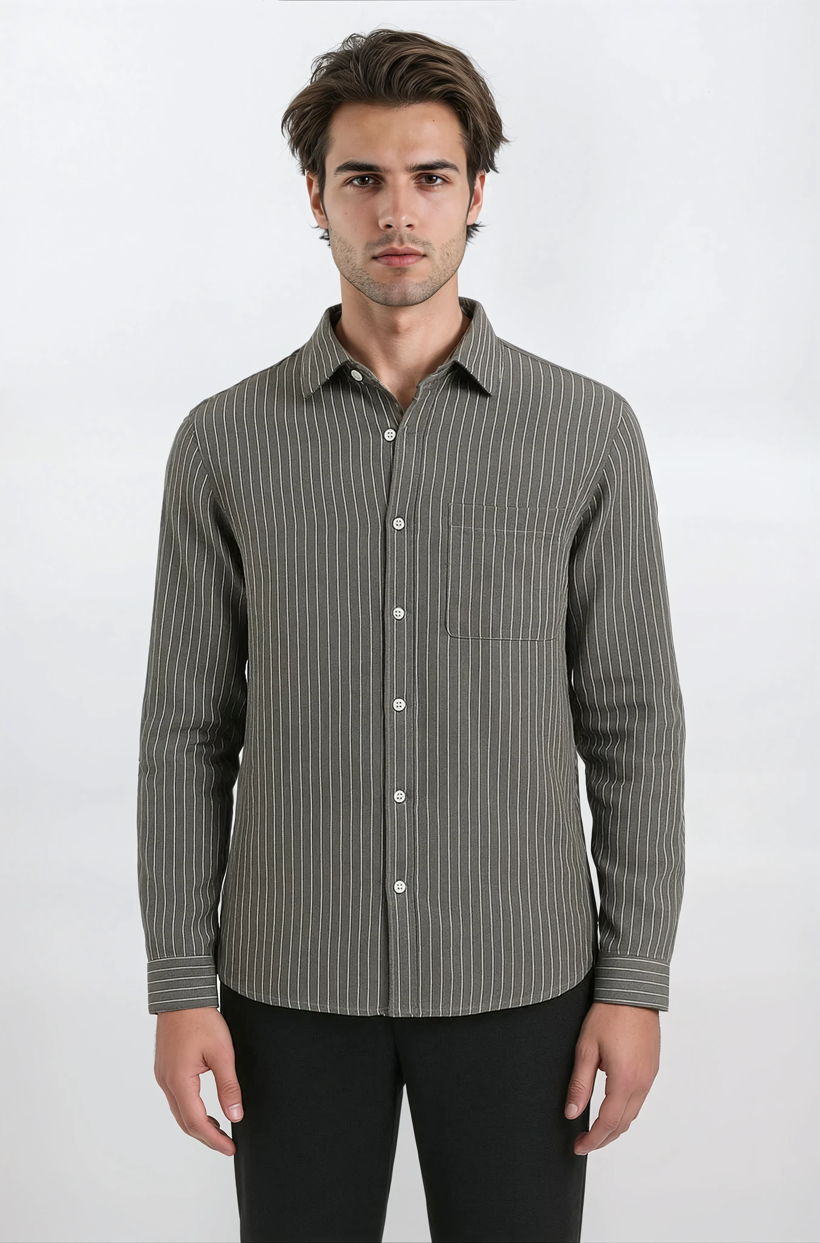 The Horizon Shirt Grey - Pea & Kew
