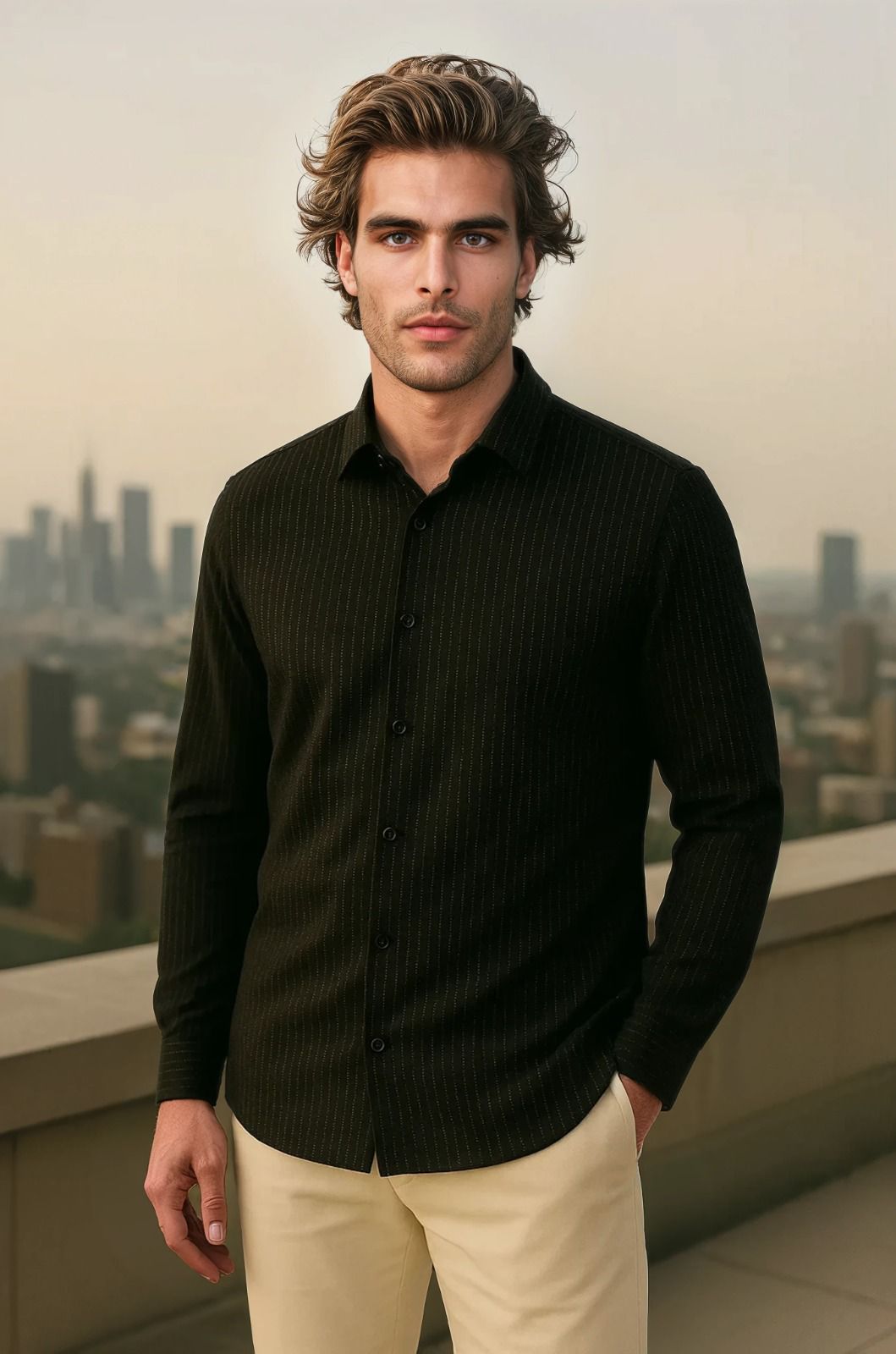 The Pinstripe Shirt - Pea & Kew