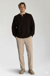 The Mao Shirt White - Pea & Kew