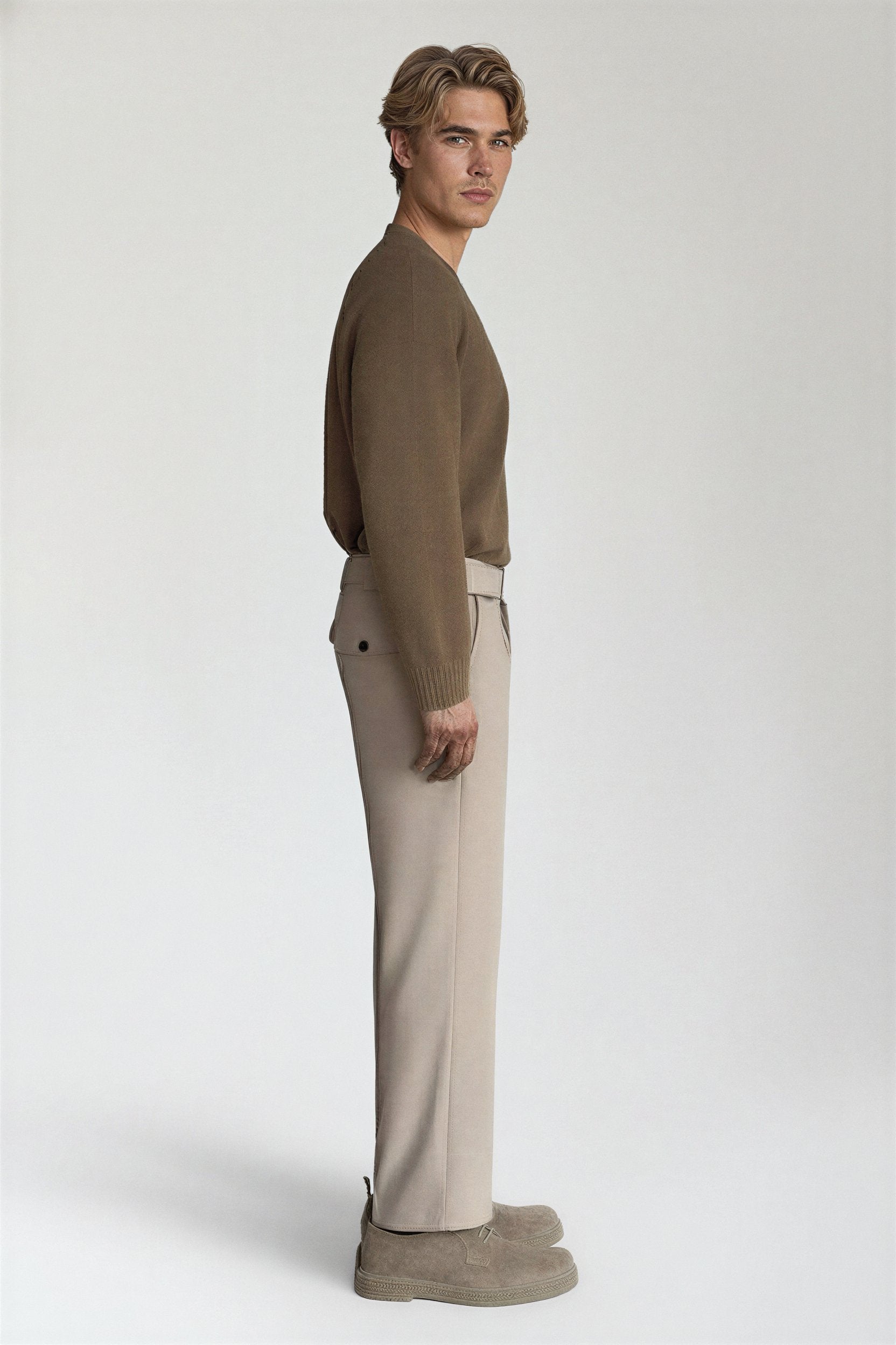 The Belted Trouser - Pea & Kew