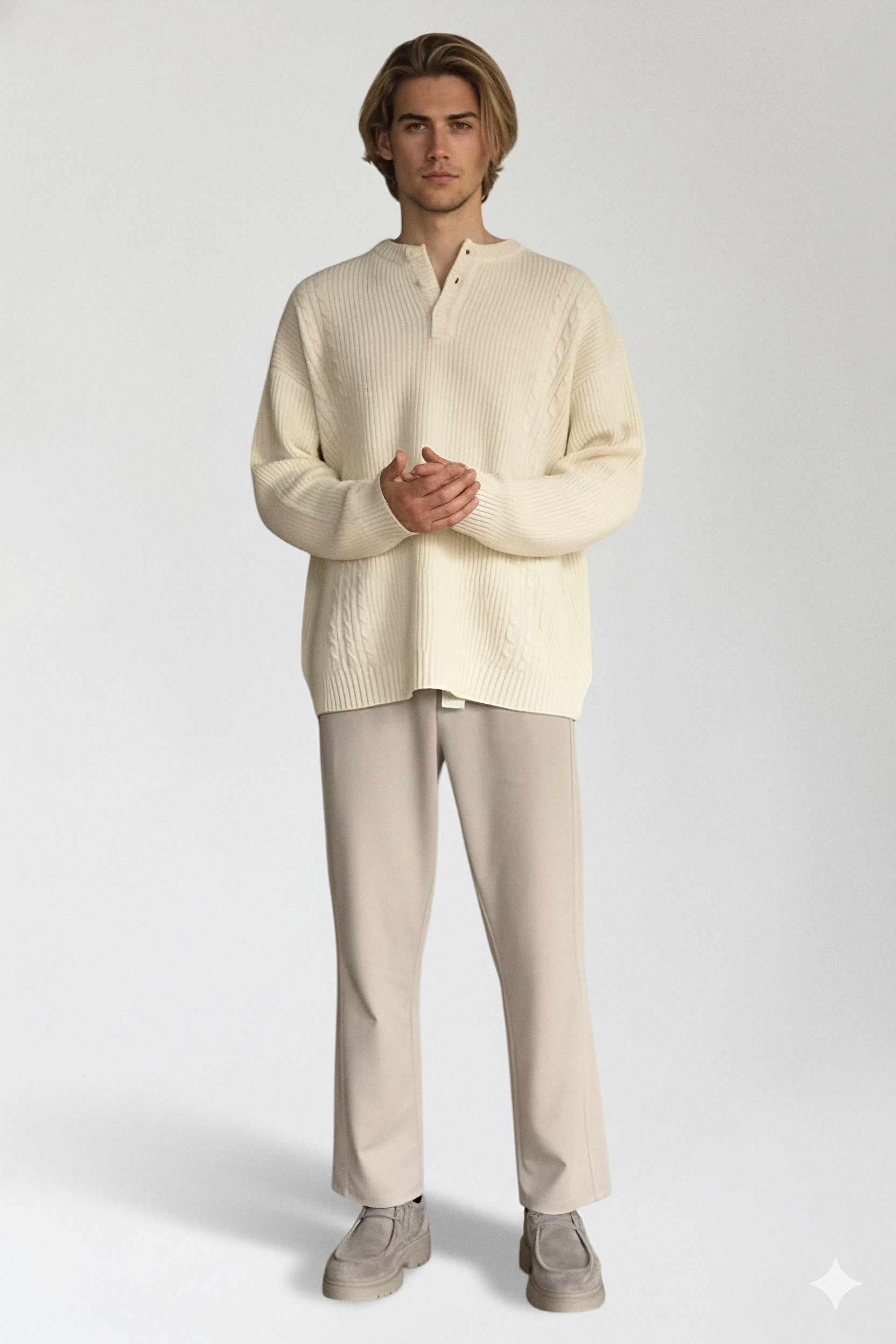 The Mao Shirt White - Pea & Kew