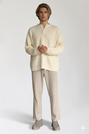 The Mao Shirt White - Pea & Kew