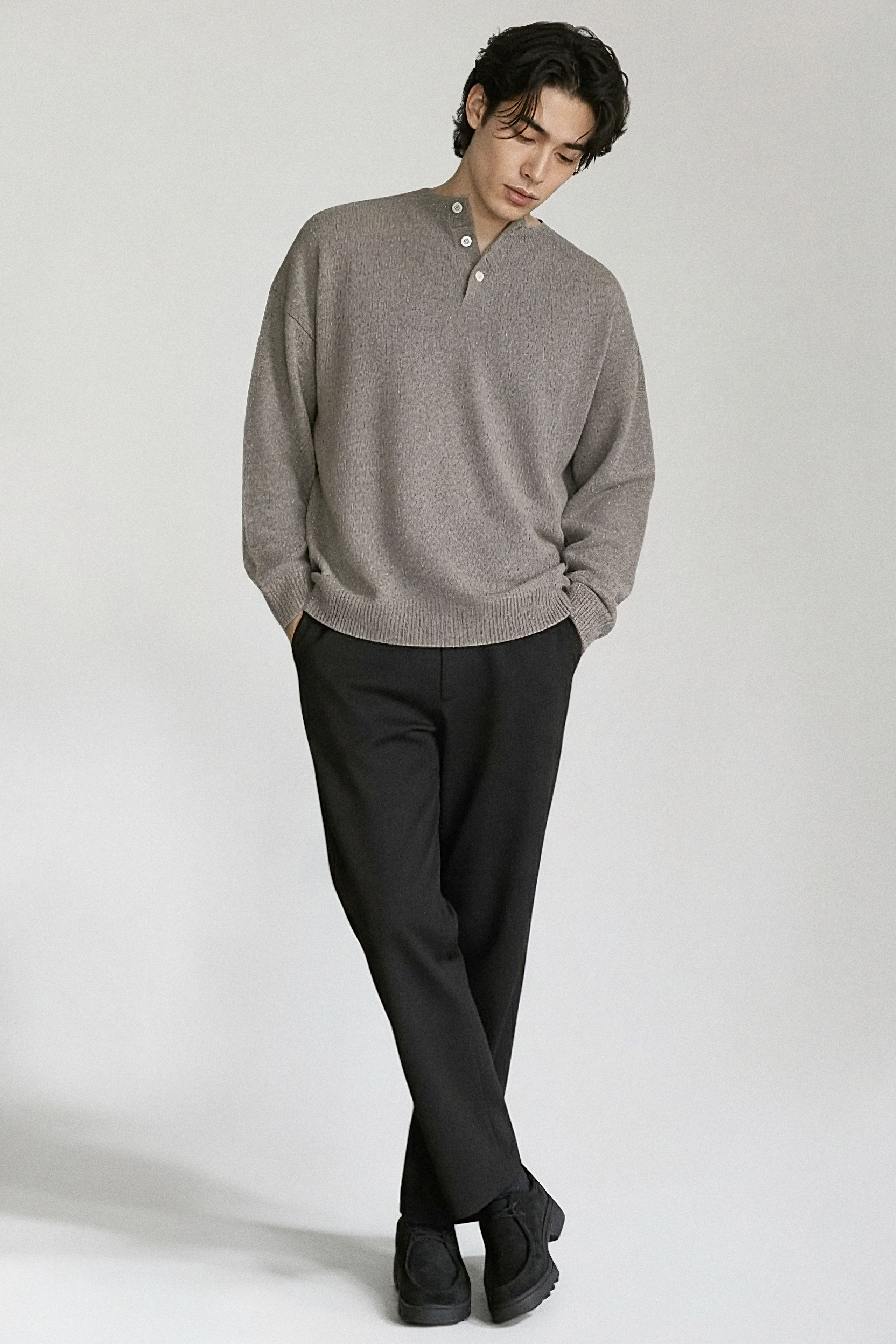 The Mao Shirt White - Pea & Kew